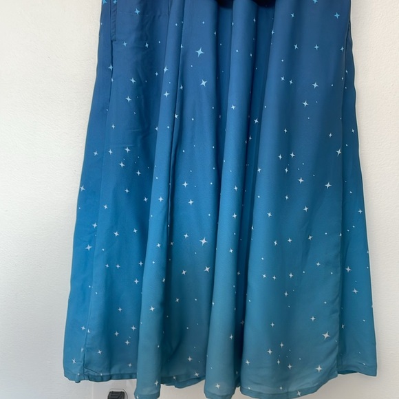 Wayward Fancies Eshakti Star galaxy Celestial Ombre Sleeveless Midi Dress Medium - Picture 4 of 9